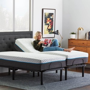 Adjustable Split King Electric Bed Frame Steel Bases Motorized Incline Remote  eBay