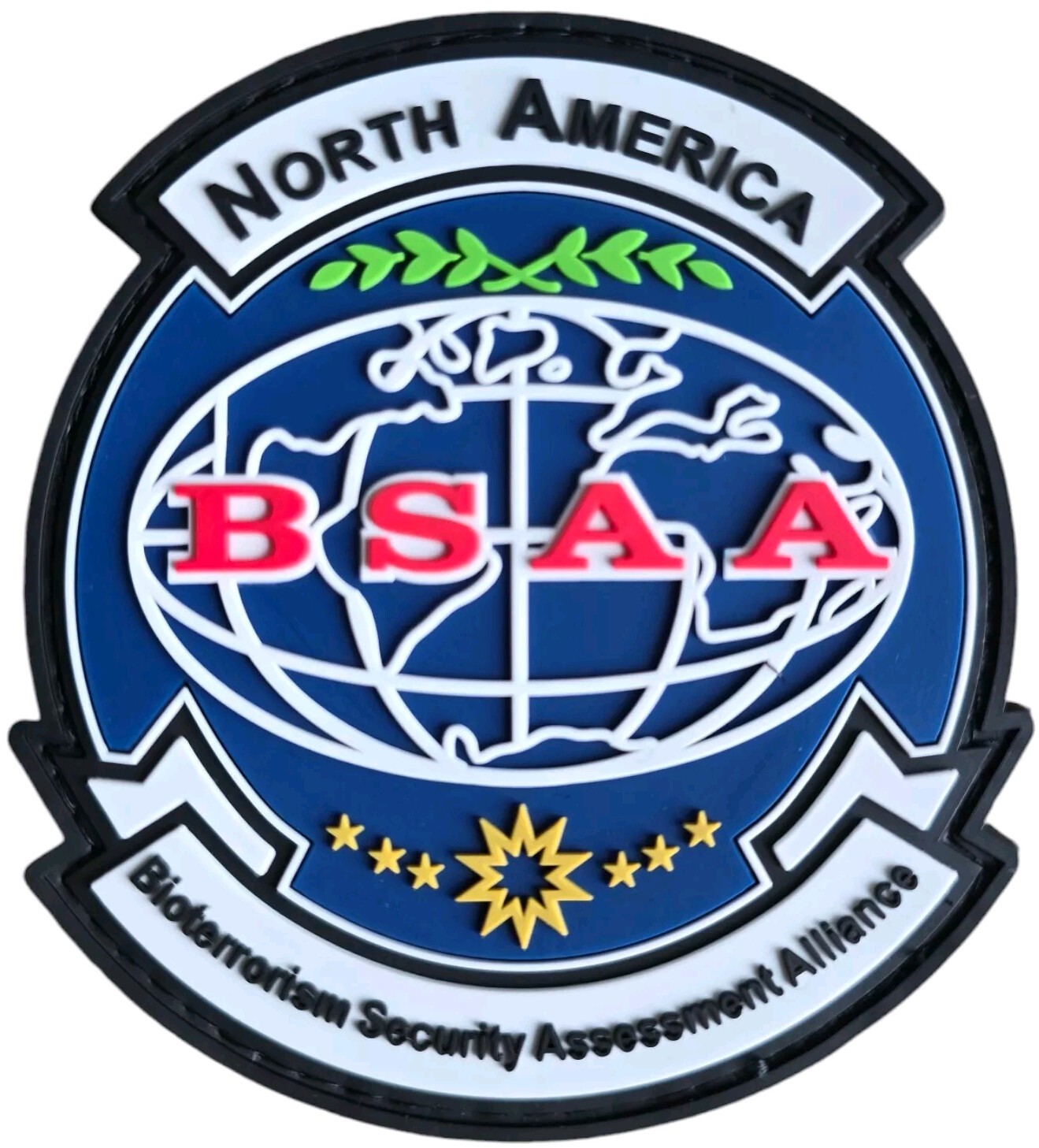 RESIDENT EVIL GAME NORTH AMERICA BSAA COSTUME UNIFORM COSPLAY PVC HOOK PATCH