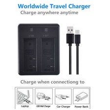 USB Battery Charger for PG1050 PG900 S009R, GP137, QUMOX SJ4000 SJ5000 Camera