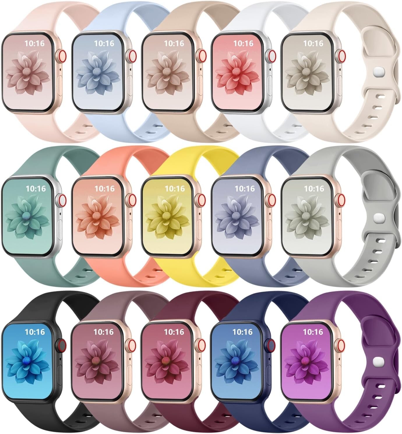 Funda Y Correa De Silicona Para Apple Watch Pulsera De Reloj De 38mm, 40mm, 41mm
