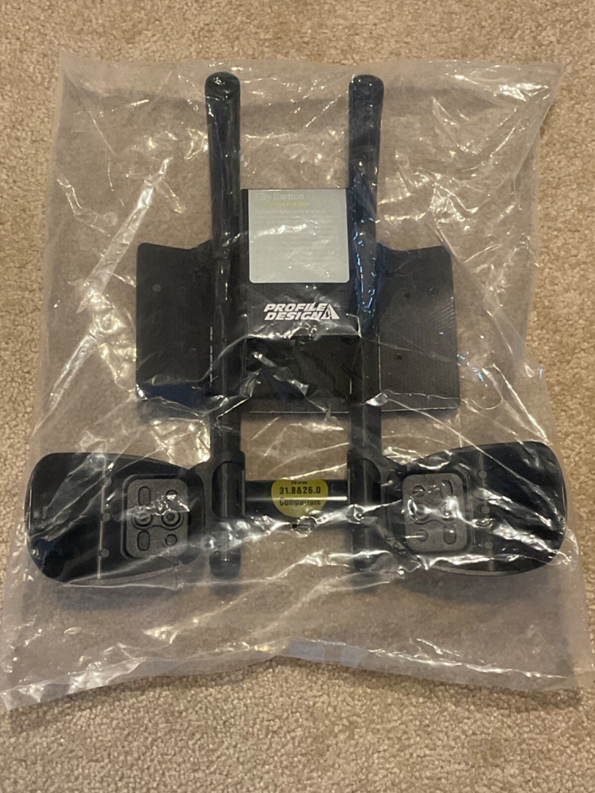 NOS Profile Design T 3 Plus Carbon Fiber ClipOn TT Bars Triathlon