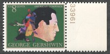 US. 1484. 8c. George Gershwin (1898-1937) Composer. Single w/Pl#. MNH. 1973