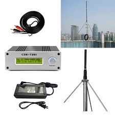 CZE-T251 FM Transmitter Stereo Broadcast Adjustable GP Antenna 25W Professional
