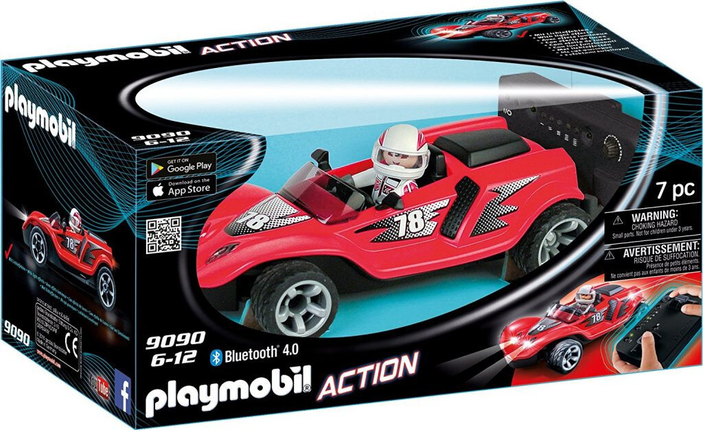 Playmobil Action Red Racing Car 9090 RC Remote Controlled Light