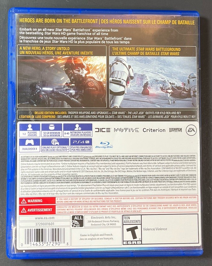 (未使用･未開封品)　Star Wars バトルフロントII - PS4 wyeba8q Electronic Arts Star Wars バトルフロントII - PS4