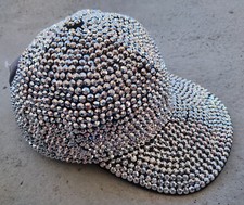 CLEAR RHINESTONE BLING BASEBALL CAP HAT WOMEN ADJUSTABLE OSFA, NEW WITH TAGS