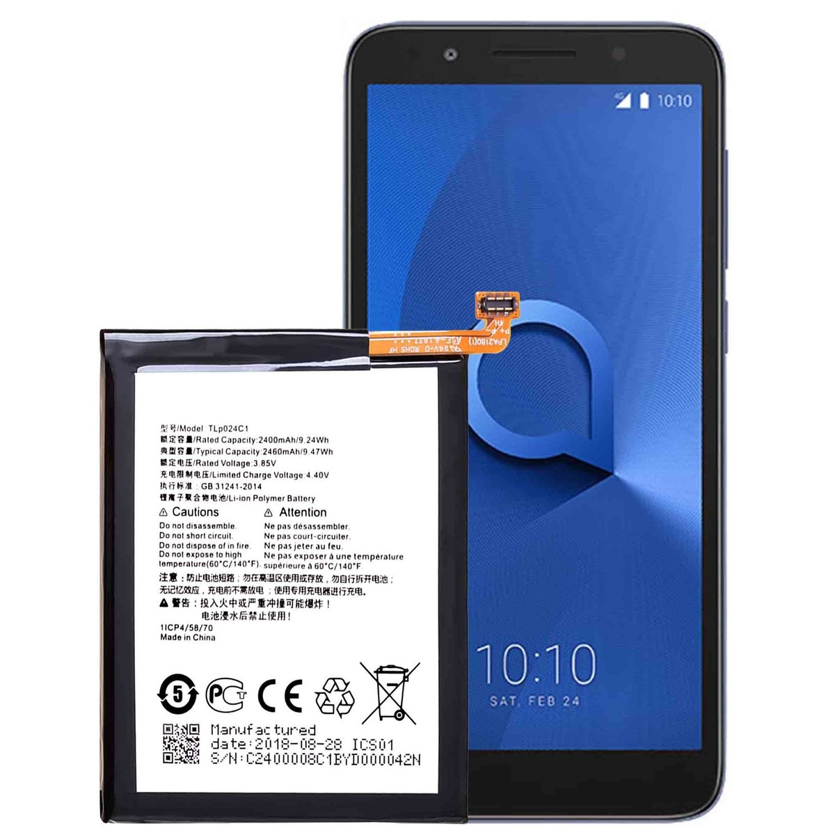 Vhbw 1x batteria sostituisce Alcatel TLp029D1 per smartphone cellulare ( 2800mAh, 3,8V, Li-Poly) | Leroy Merlin