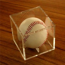 1PCS 8cm Acrylic Baseball Display Case Tennis Cube Box Holder UV Protection Tool