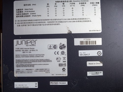 Juniper MX5-T-S-A Universal Edge Internet Router Switch DUAL PSU F7339 - Picture 2 of 7
