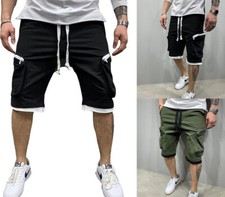 ON SALE  Men Casual Zipper Pocket Shorts Sport Joggers Pants Summer Gym Workout