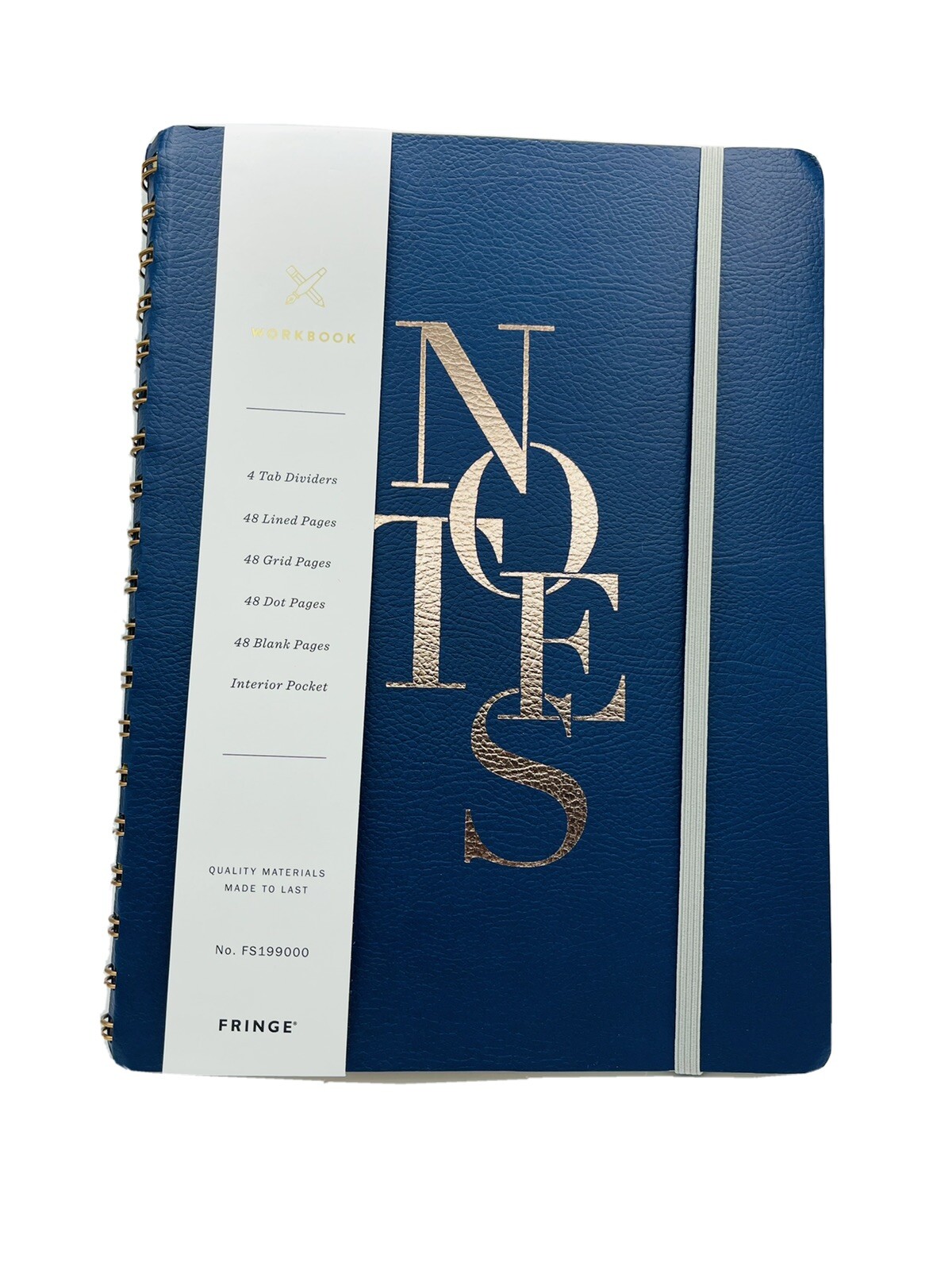 Notebook with Graph Blank Wide Rule and Dot Paper Pockets  -image