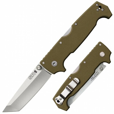 CS62LA Cold Steel SR1 Tri-Ad Lock Tanto CPM-S35VN Blade OD-Green G-10 Handle Cli