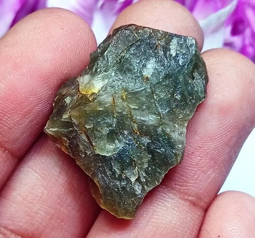 100% Natural Chrysoberyl Cats Eye Rough Loose Gemstone 19.60 Ct With Free Gift - Picture 2 of 8