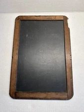 Antique Primitive School Slate Student Chalkboard Double Sided Framed 12.5”