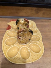 Vintage Chicken Deviled Egg Platter & Matching Salt & Pepper Shakers Set of 3