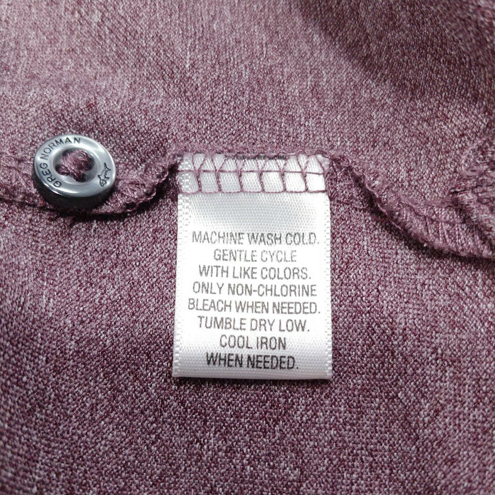 Greg Norman Five Iron Tasso Elba Plum Performance S/S Golf Polo Shirt Mens L