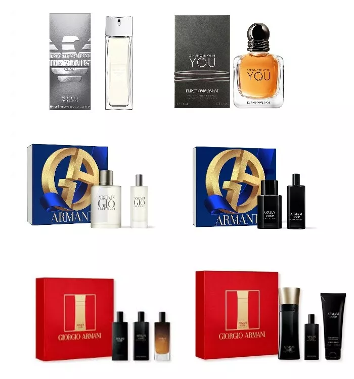 Armani Code 60ml 15ml EDT Acqua Di mini gift set Diamonds 75ml