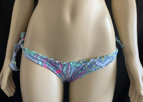 Victoria's Secret Swimsuit Bikini Bottom Floral Ruffle Size XS Beach Bathing - Picture 1 of 9