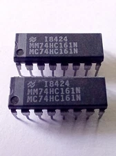 National MM74HC161N High-Speed CMOS Logic Presettable Counter DIL16   *Lot of 2*