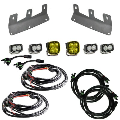 Baja Designs Squadron Amber/S2 Cornering Fogs/Toggle/Brackets For Ford Bronco