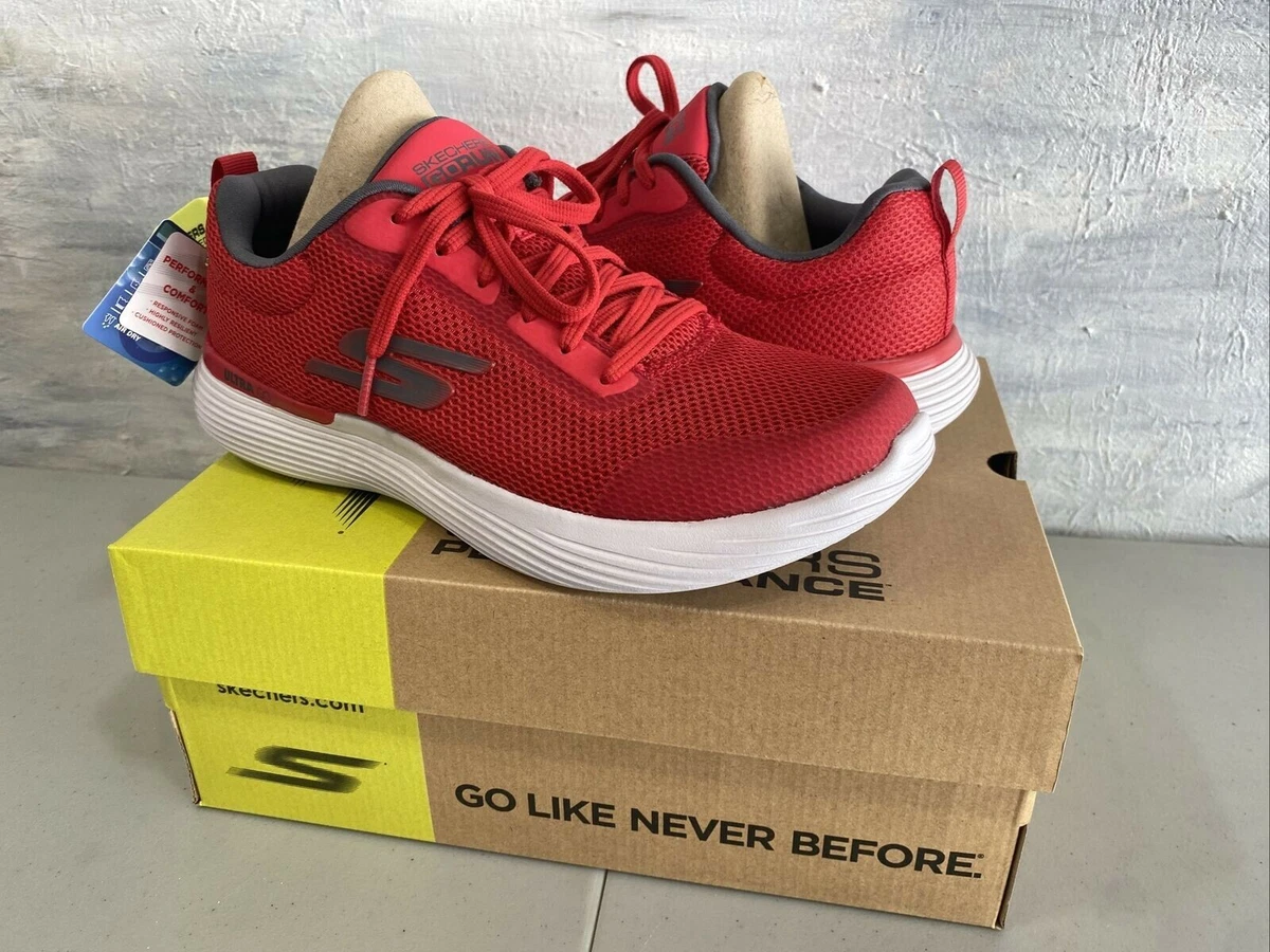 Malgastar Cielo revolución Men&#039;s SKECHERS GOrun 400 V2 Omega Performance Running Shoes, 8 -  Red/Charcoal | eBay