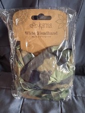 KARMA BRAND WIDE HEADBAND GREEB CAMO - NEW IN PACKAGE