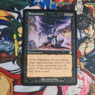 MTG Gravestorm   Nm Magic the Gathering 2001 Odyssey Rare OG Black Card