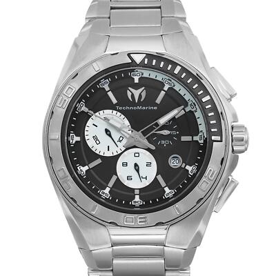 Technomarine Cruise 47mm Steel Black Dial Men Quartz Watch 111026