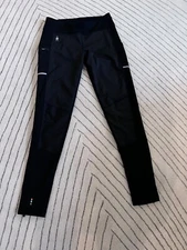 Smartwool Active Fleece Wind Tights Merino Wool Black Windproof: XS