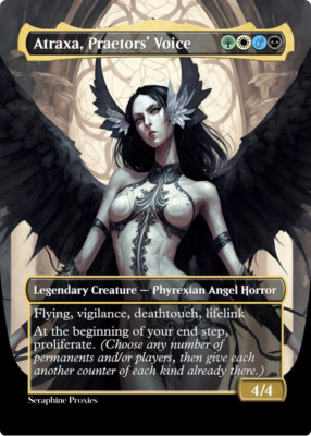 Atraxa, Praetors' Voice - High Quality Altered Art Custom Cards