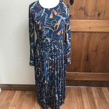 Ladies Penelope Bridle Maxi Dress - JCL Navy Chiffon Print Size 10