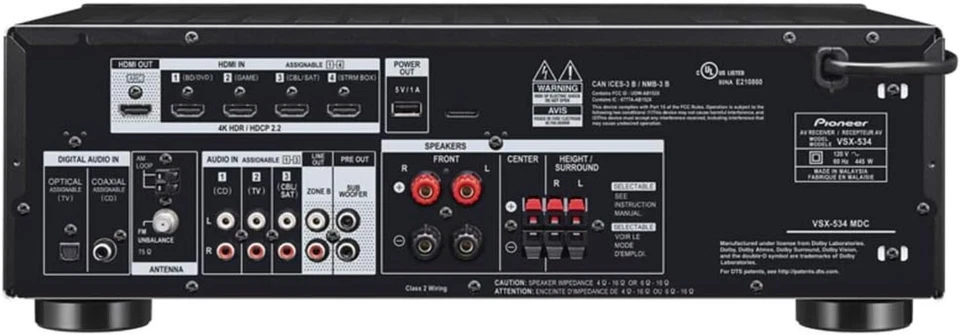 Advanced 4K AV Receiver with Dolby Atmos & Bluetooth - Versatile Audio Solution - Image 3 of 4
