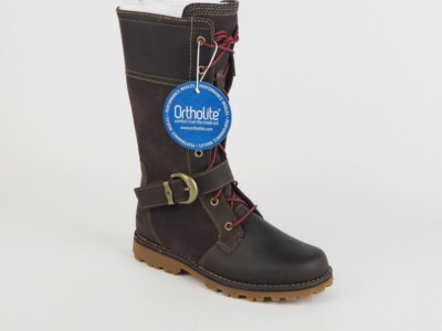Mädchen Timberland EK Asphalt Trail Bethel 5874R dunkelbraun Leder hohe Stiefel