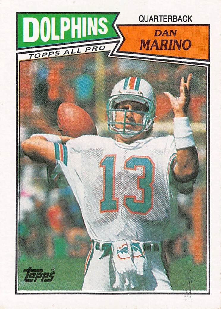 1987 Topps Football Dan Marino #233 EX+/NM MIAMI DOLPHINS