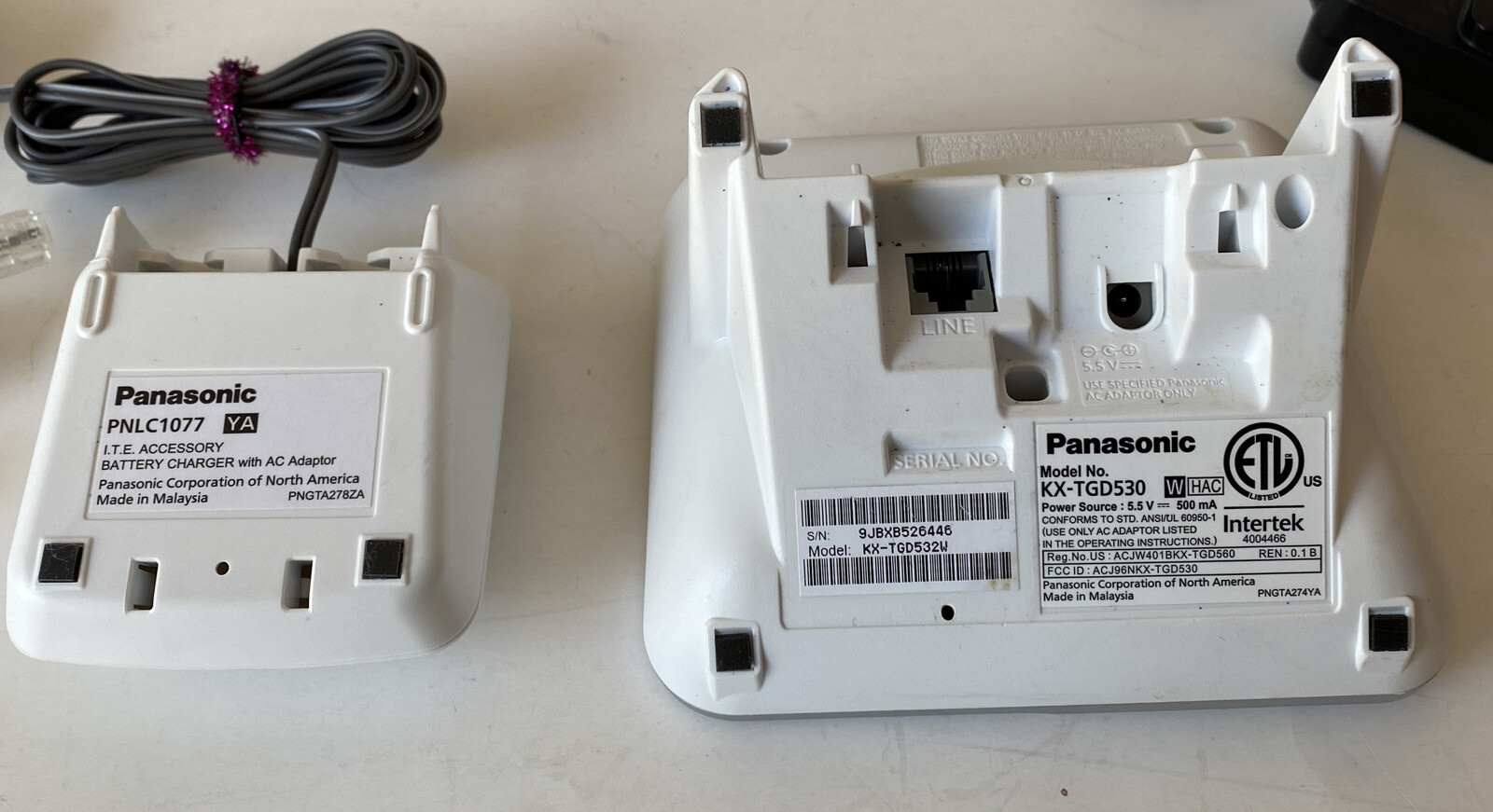 Panasonic Cordless Phone Answering Machine KXTGD530 With 2 Handsets