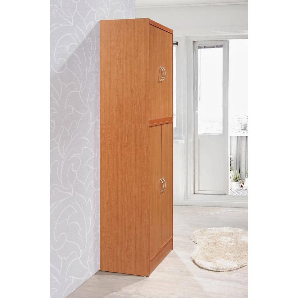 Despensa de Cocina Armario 4 Puertas Acabado Cereza Estantes Extraíbles/Ajustables NUEVO Foto 3 de 4