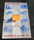 1960s Little John Lawn Tractor Advertising Poster Cizek Mfg. Clutier Iowa RARE