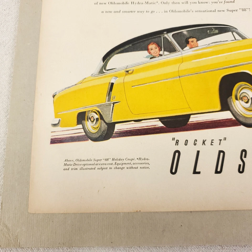 1951 Oldsmobile Super 88 Holiday Coupe GM Automobile Car Vintage 1950s Print Ad - Image 3 of 4