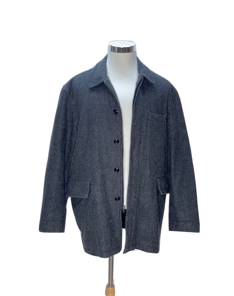 STRUCTURE Men's Outerwear Winter Wool Blend Charcoal Jacket