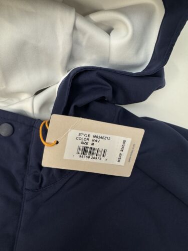 NWT Peter Millar Weld Half Snap Zip Hoodie Pullover Mens Medium NAVY Blue $245 - Picture 4 of 12