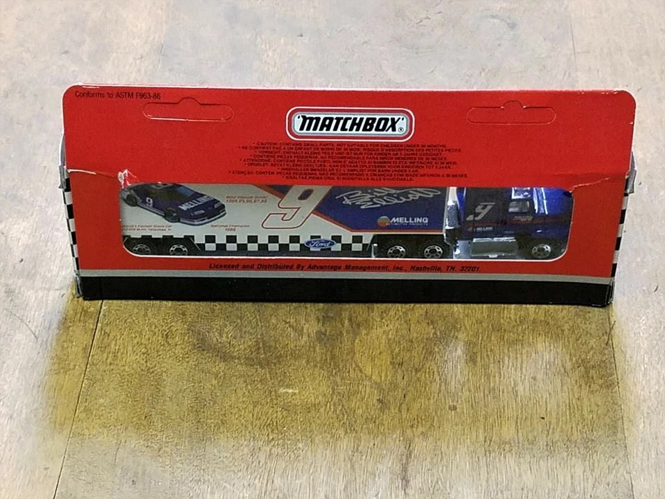 Matchbox White Rose Transporters Super Star 1991 1:87 Bill Elliott/Melling Ford Foto 3 de 4
