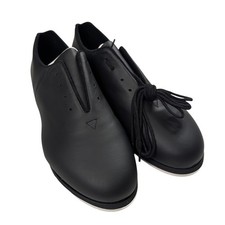 Bloch Black Leather Sync Tap Shoes Women 10.5 Mega Tap Lace Up Non Slip Soles