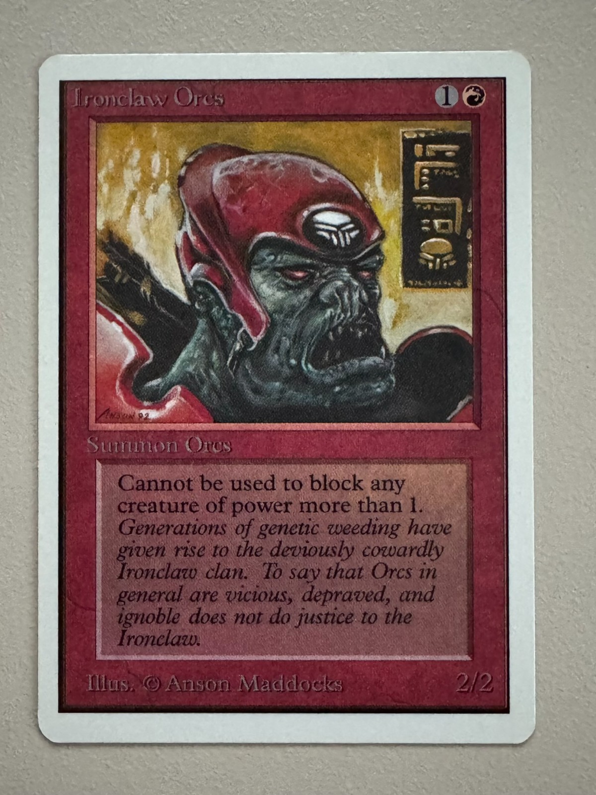 Ironclaw Orcs MTG - Unlimited Edition - ENGLISCH - ©1993 NM Common