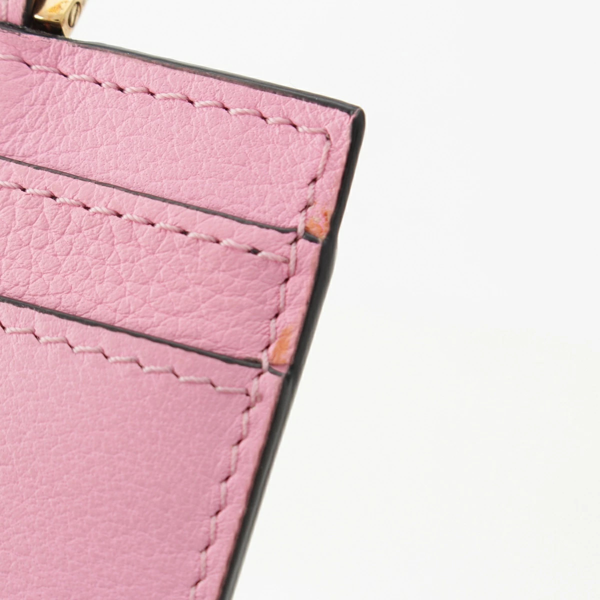 Versace Leather Medusa Card Case Necklace Strap Pink *Wuc6872 thumbnail 10