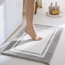 Microfiber Bathroom Rugs Non Slip Washable, Water Absorbent Bathroom Mats for...