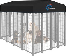 10X10Ft Outdoor Dog Kennel Replacement Cover, Heavy Duty 600D Oxford Fabric with