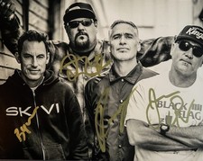 PENNYWISE FULL BAND SIGNED 8x10 PHOTO HARD ROCK AUTOGRAPH AUTHENTIC COA