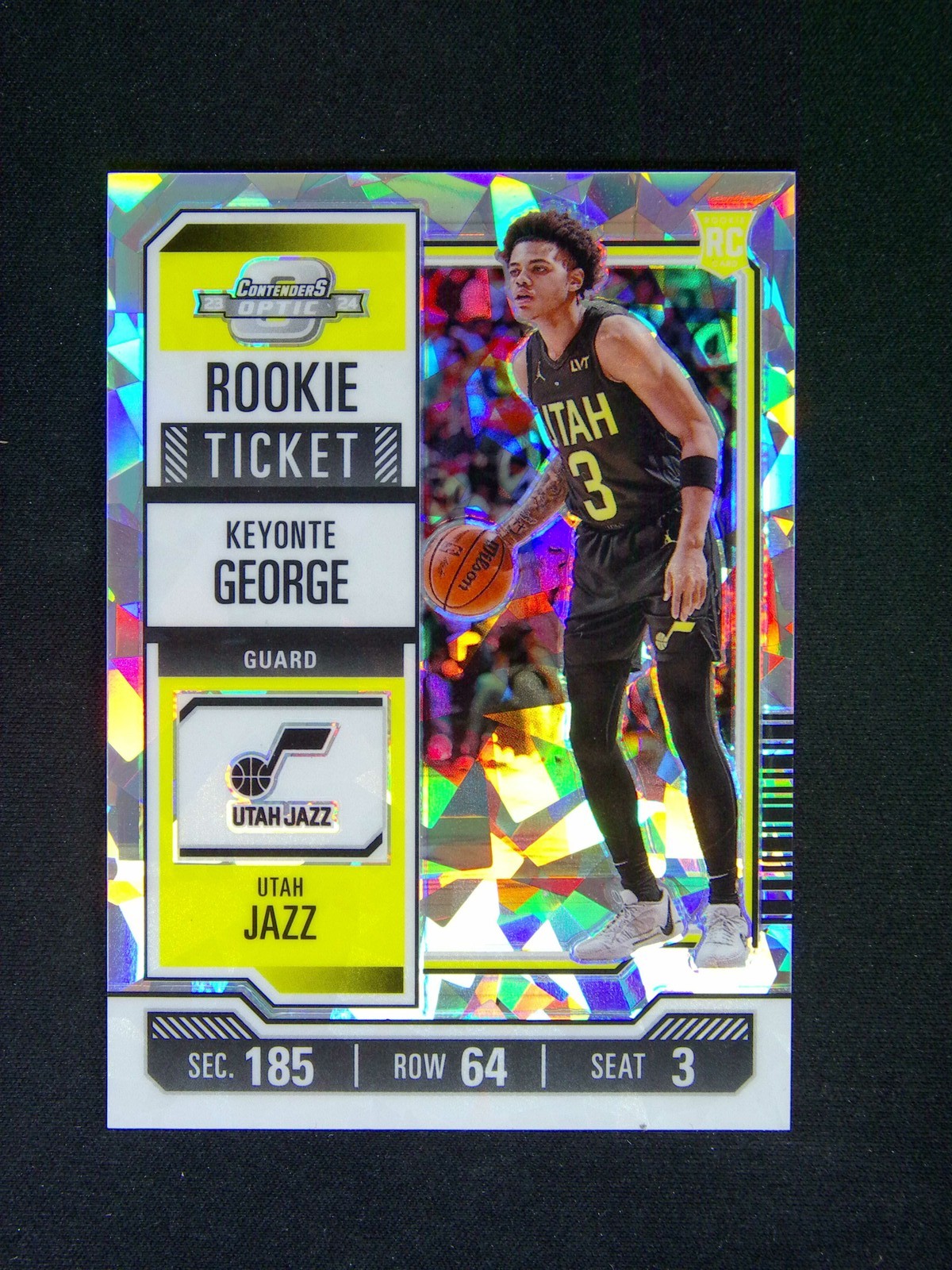 2023-24 Panini Contenders Optic Keyonte George #5 RC Rookie Ice Ticket /23