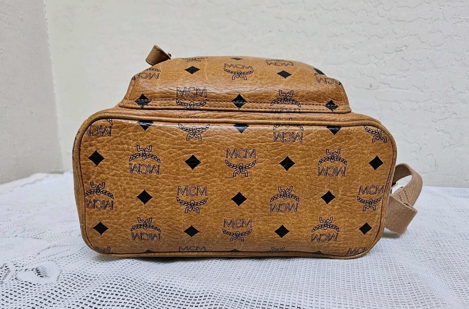 MCM Cognac Monogram Medium Backpack - image 15