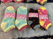 Girls Socks, Size 6-8, 12 Pairs